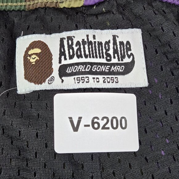 A Bathing Ape Men Shorts XL Purple Camouflage Polyester‎ Shark Face READ - Picture 9 of 12